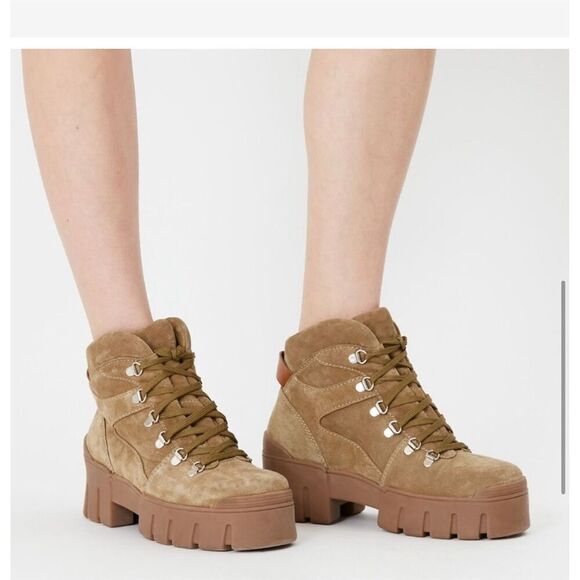 Isabel Marant Mealie Women's Brown Platform Ankle Boots Winter Casual - Picture 1 of 10